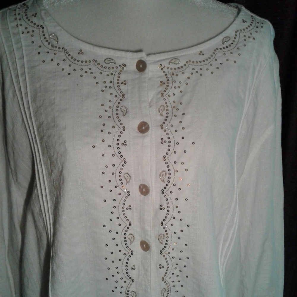 Classic Elements Women's LS Button Down Top 24/26W